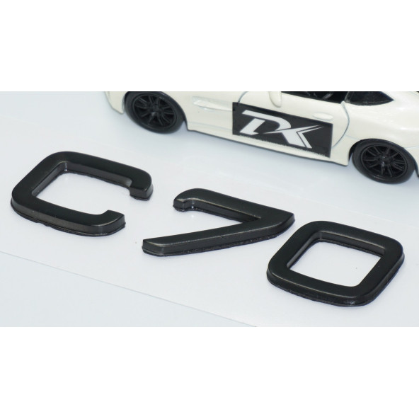 DK Tuning C70 Siyah ABS 3M 3D Bagaj Yazı Logo Volvo İle Uyumlu - 3