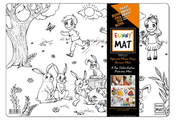 Funny Mat- Tavşanlar - 33,5x48cm ürün görseli