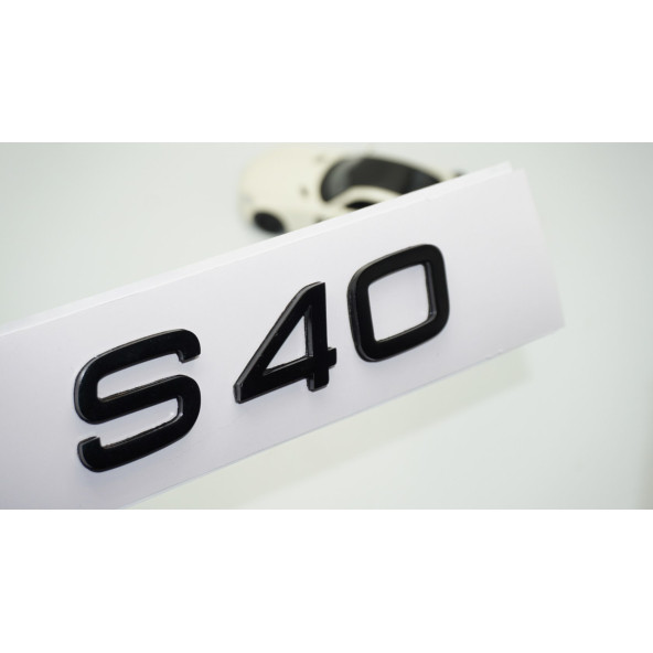 DK Tuning S40 Siyah ABS 3M 3D Bagaj Yazı Logo Volvo İle Uyumlu