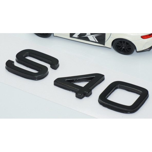 DK Tuning S40 Siyah ABS 3M 3D Bagaj Yazı Logo Volvo İle Uyumlu - 3