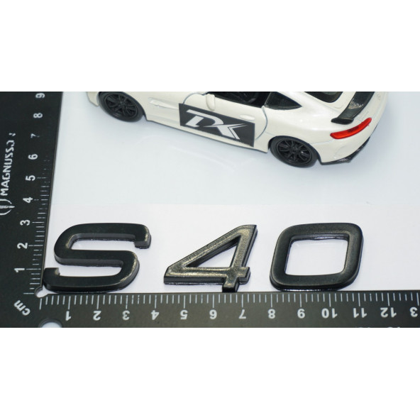 DK Tuning S40 Siyah ABS 3M 3D Bagaj Yazı Logo Volvo İle Uyumlu - 4