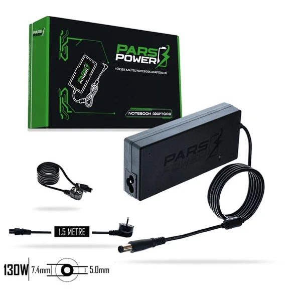 PARS POWER PRS-020 130W 19.5V 6.7A- 7.4*5.0MM Siyah ADAPTÖR - 1