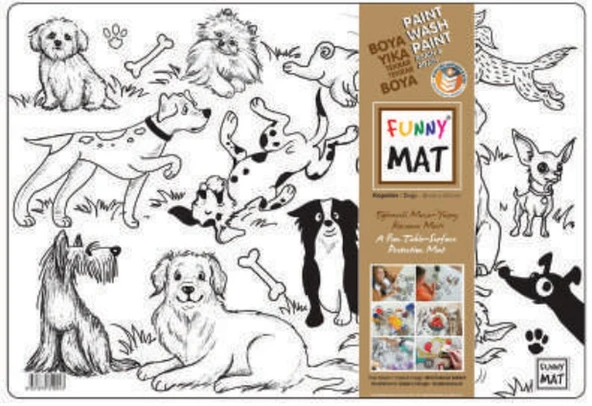 Funny Mat - Köpekler 33,5x48cm ürün görseli