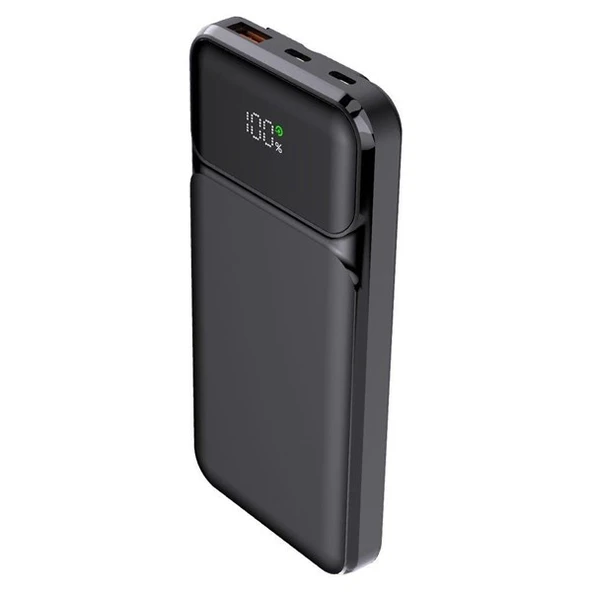 POWERBOOST NIGHT 115B 10000mAh 22.5W LCD GizliLED Siyah Taşınabilir Şarj Cihazı Powerbank - 6