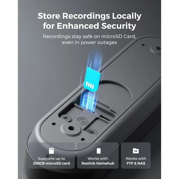 REOLINK 4MP WIFI Dorbell Bataryalı Kapı Zili PoE - 7