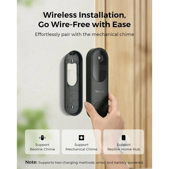 REOLINK 4MP WIFI Dorbell Bataryalı Kapı Zili PoE - 4
