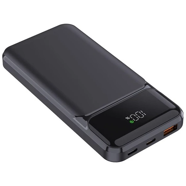 POWERBOOST NIGHT 115B 10000mAh 22.5W LCD GizliLED Siyah Taşınabilir Şarj Cihazı Powerbank - 4