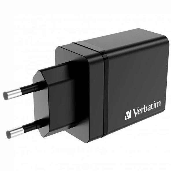 VERBATIM CHR-30EU1 30W 4 Bağlantı Noktalı USB Duvar Şarj Cihazı - Siyah - Resim 3