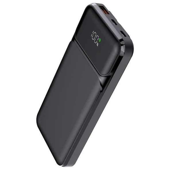 POWERBOOST NIGHT 125B 10000mAh 22.5W Dahili Kablolu LCD Siyah Taşınabilir Şarj Cihazı Powerbank - 6