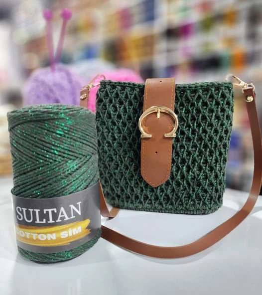 Sultan Simli Pamuk Makrome ( Cotton Sim ) 532 Siyah - Resim 4