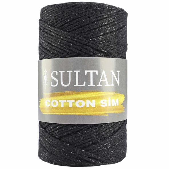 Sultan Simli Pamuk Makrome ( Cotton Sim ) 532 Siyah ürün görseli