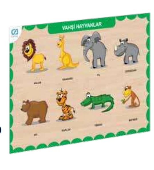 Ahşap Vahşi Hayvanlar Eğitici Set ürün görseli