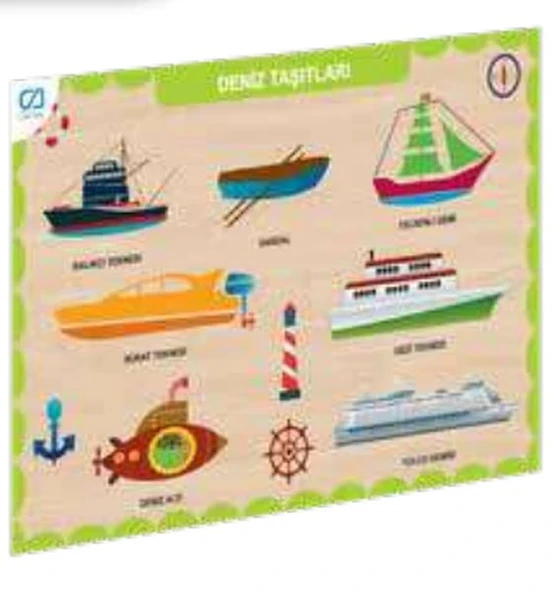 Ahşap Deniz Taşıtları Eğitici Set ürün görseli