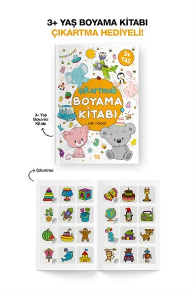 Çıkartmalı Boyama Kitabı  3 Yaş + ürün görseli