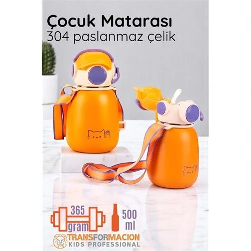 Inox Çelik Hafif Çocuk Matarası 500 ml KAPASİTELİ - 2