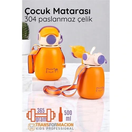 Inox Çelik Hafif Çocuk Matarası 500 ml KAPASİTELİ