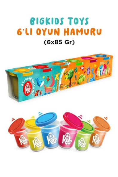 Bigkids Toys / 6'Lı Oyun Hamuru (6X85 Gr) ürün görseli
