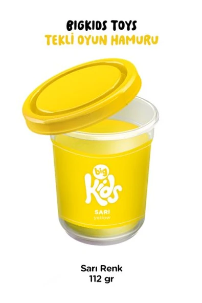Bigkids Toys / Sarı - 12'li Oyun Hamuru (112 Gr) ürün görseli