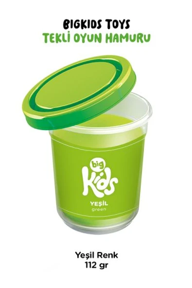 Bigkids Toys / Yeşil - 12'li Oyun Hamuru (112 Gr) ürün görseli