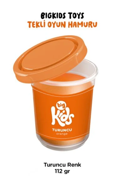 Bigkids Toys / Turuncu - 12'li Oyun Hamuru (112 Gr) ürün görseli