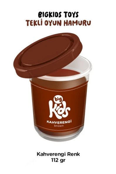 Bigkids Toys / Kahverengi - 12'li Oyun Hamuru (112 Gr) ürün görseli