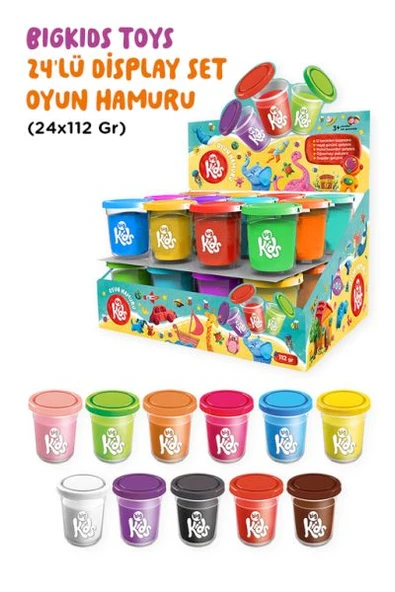 Bigkids Toys / 24’Lü Display Kutu Oyun Hamuru (24X112 Gr) ürün görseli