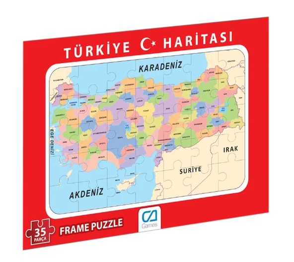 Türkiye Haritası Frame Puzzle-35 ürün görseli