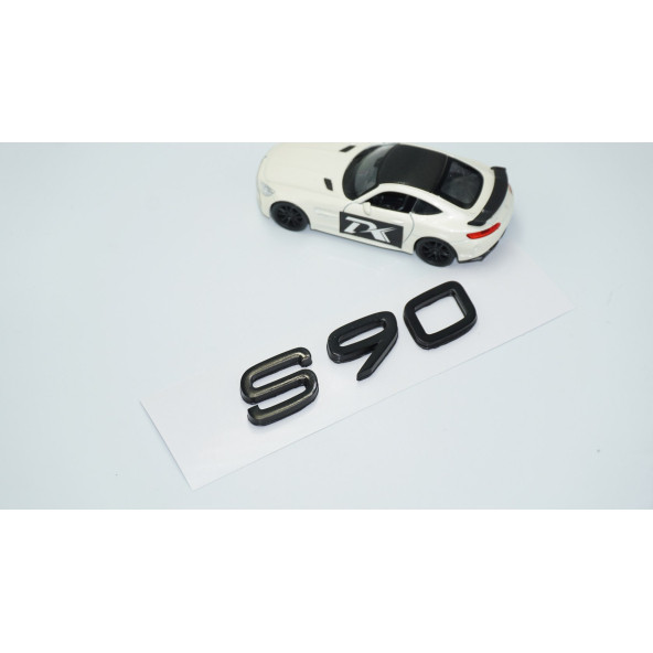 DK Tuning S90 Siyah ABS 3M 3D Bagaj Yazı Logo Volvo İle Uyumlu - 2