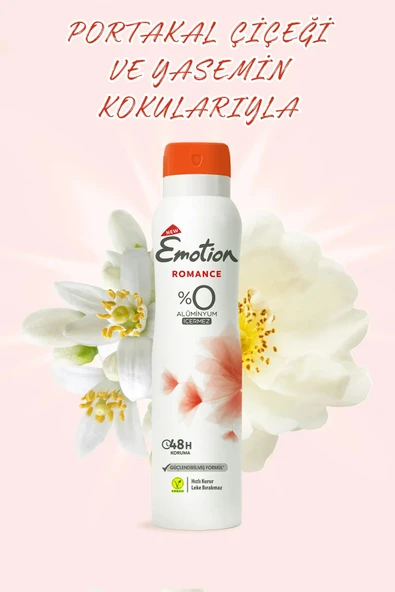 2 Adet Emotion Romance Kadın Vegan Deodorant 150 Ml Hızlı Kurur, Leke Bırakmaz - 2