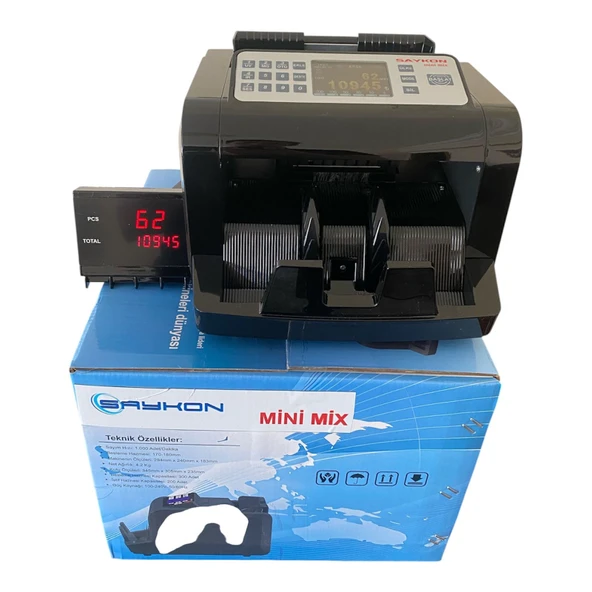 SAYKON mini mix Karışık Sayan Para Sayma Makinesi - Resim 3