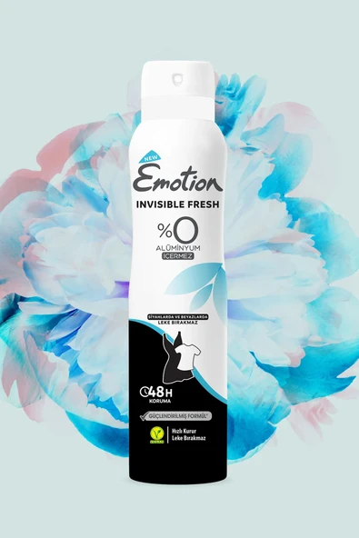 Emotion Invisible Fresh Black & White Kadın Deodorant 150ml Vegan, Leke Bırakmaz - 4