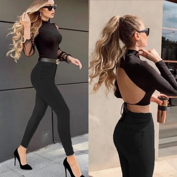 Lucky Life Likralı Yüksek Bel Jean Pantolon