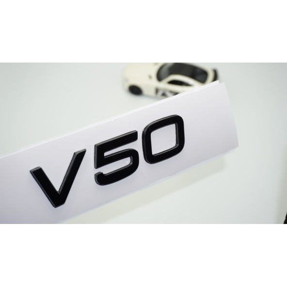 DK Tuning V50 Siyah ABS 3M 3D Bagaj Yazı Logo Volvo İle Uyumlu