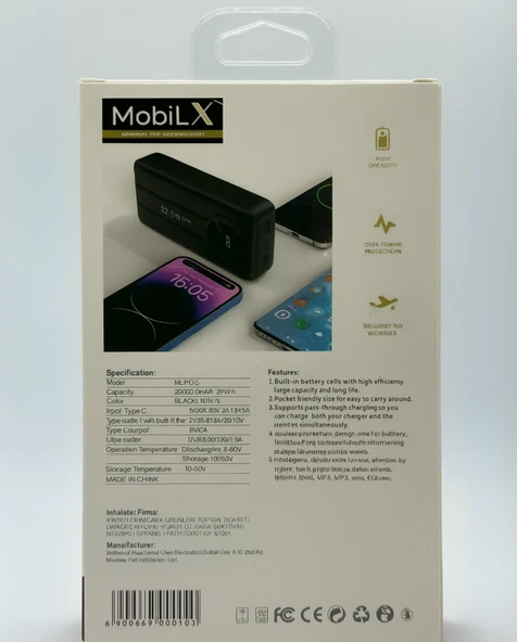 Mobilx 20000 mAh 22.5W Hızlı Şarj Powerbank - 2