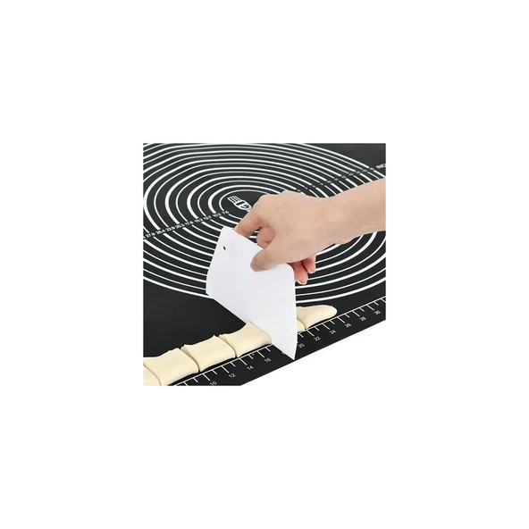 Mucit Home Silikon Çok Amaçlı Geniş Siyah Hamur Matı Hamur Açma Matı - 4