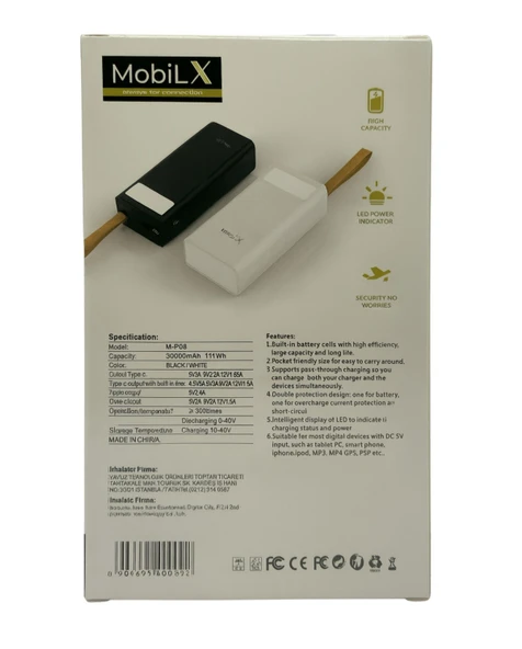 Mobilx 30000 mAh 22.5W Hızlı Şarj Powerbank - 2
