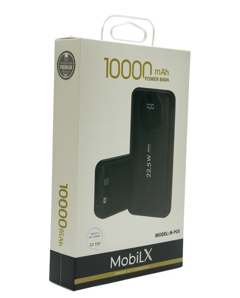 Mobilx 10000 mAh 22.5W Hızlı Şarj Powerbank (Siyah/Beyaz) - 2