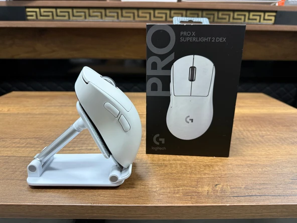 Logitech G PRO X Superlight 2 DEX Beyaz Lightspeed Hero Şarjlı Optik Kablosuz Oyuncu Mouse 910-007366 (İKİNCİ EL) - 2