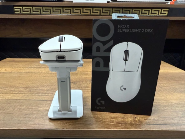 Logitech G PRO X Superlight 2 DEX Beyaz Lightspeed Hero Şarjlı Optik Kablosuz Oyuncu Mouse 910-007366 (İKİNCİ EL) - 5