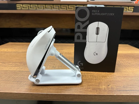 Logitech G PRO X Superlight 2 DEX Beyaz Lightspeed Hero Şarjlı Optik Kablosuz Oyuncu Mouse 910-007366 (İKİNCİ EL) - 4