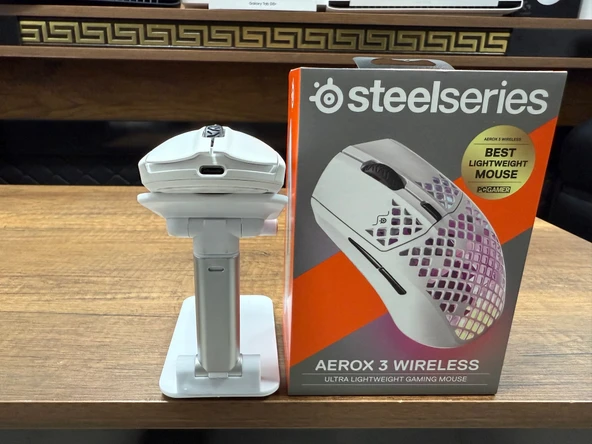 SteelSeries Aerox 3 Snow RGB Şarjlı Ergonomik Optik Kablosuz Oyuncu Mouse (İKİNCİ EL) - 5