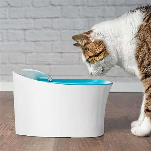 Omnipazar SY-5099 Kedi ve Köpek Otomatik Su Pınarı 2,5 Litre Turkuaz - 2