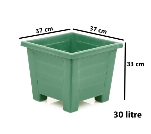 Omnipazar  SY-5848 Dekoratif Plastik Kare Ayaklı Saksı 30 Litre No 5 - Resim 4
