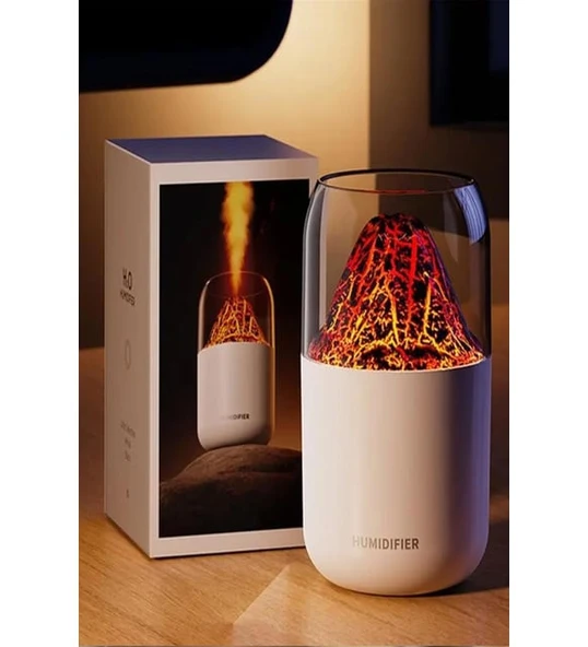 Y10 Hava Nemlendirici Volkanik Tasarım Humidifier Ultrasonik Sessiz Buhar Makinesi Aroma Difüzörü