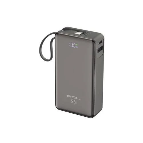 Pw-109 10000mah 22.5w Süper Hızlı Şarj Powerbank - Lcd Ekranlı, Type-c Dahili Kablo, 3 Cihaz Şar - Resim 2
