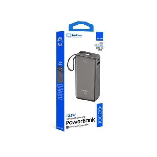 Pw-109 10000mah 22.5w Süper Hızlı Şarj Powerbank - Lcd Ekranlı, Type-c Dahili Kablo, 3 Cihaz Şar ürün görseli 1