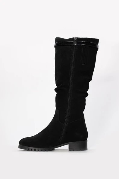 Hakiki Deri Kürklü  Kadın Klasik Çizme 064YZA856 - Resim 2