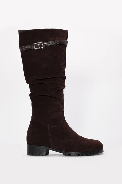 Hakiki Deri Kürklü  Kadın Klasik Çizme 064YZA856 - Resim 6