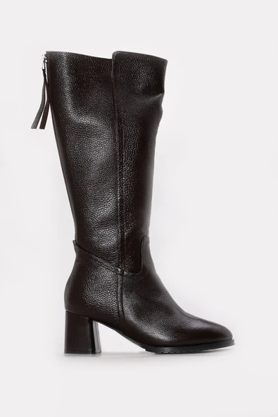 Hakiki Deri Kürklü  Kadın Klasik Çizme 064YZA850 - Resim 6