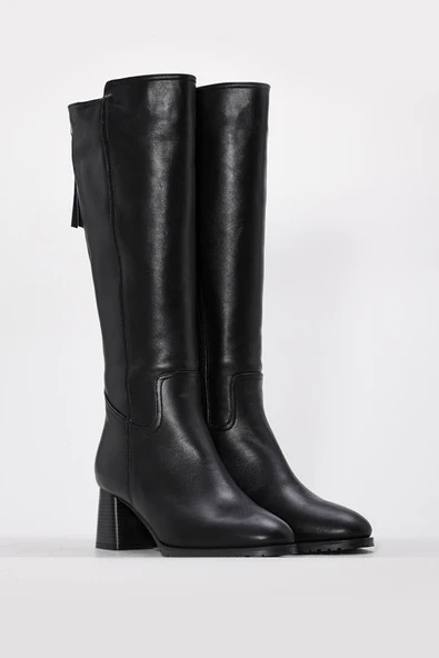 Hakiki Deri Kürklü  Kadın Klasik Çizme 064YZA850 - Resim 4